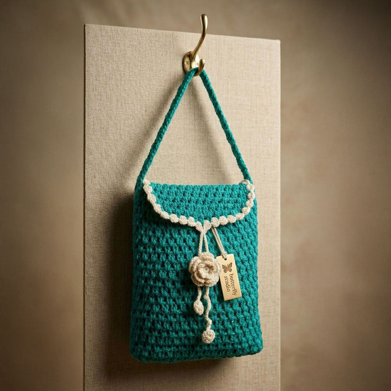 Handcrafted Crochet Floral Sling Bag