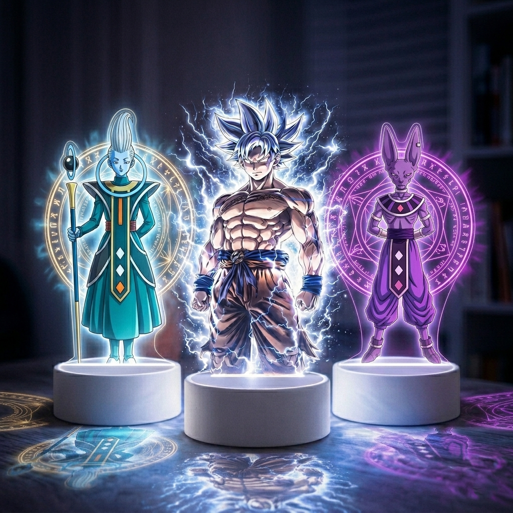 Goku Ultra Instinct LED Anime Lamp with Lightning Effect