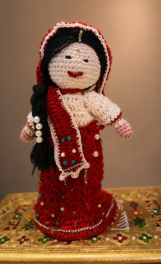 Handmade Crochet Doll – Traditional Amigurumi Soft Toy (Customizable Gift)